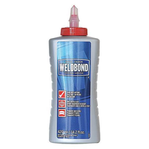 WL01 1PC Weldbond Glue, White, 6 to 12 hr Full Cure, 14.2 oz, Bottle