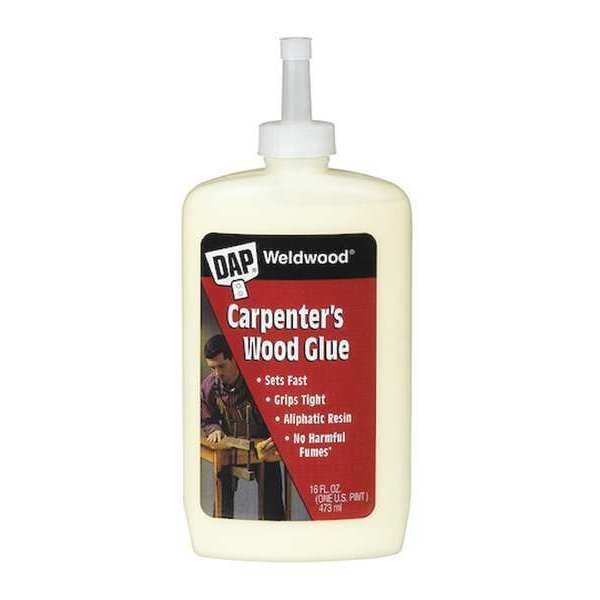 WL01 1PC Dap Wood Glue, Weldwood Series, Yellow, 3 day Full Cure, 16 oz, Bottle