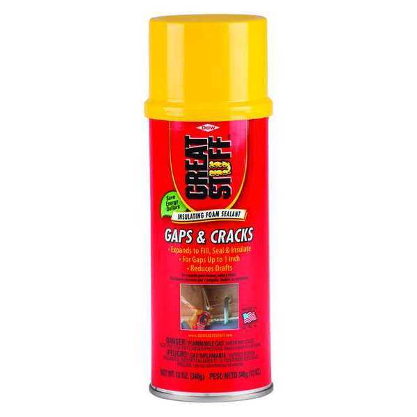 WL01 1PC Great Stuff Insulating Spray Foam Sealant, 12 ox, Aerosol Can, Cream, R-3.7