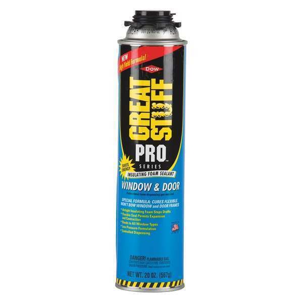 WL01 1PC Great Stuff Window & Door Spray Foam Sealant, 20 oz, Aerosol Can, Yellow, 1 Component