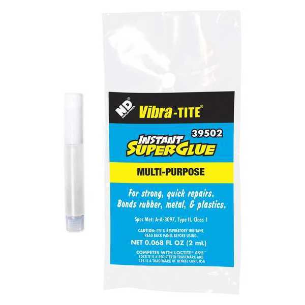 WL01 1PC Vibra-Tite Instant Adhesive, 395 Series, Clear, 0.06 oz, Tube