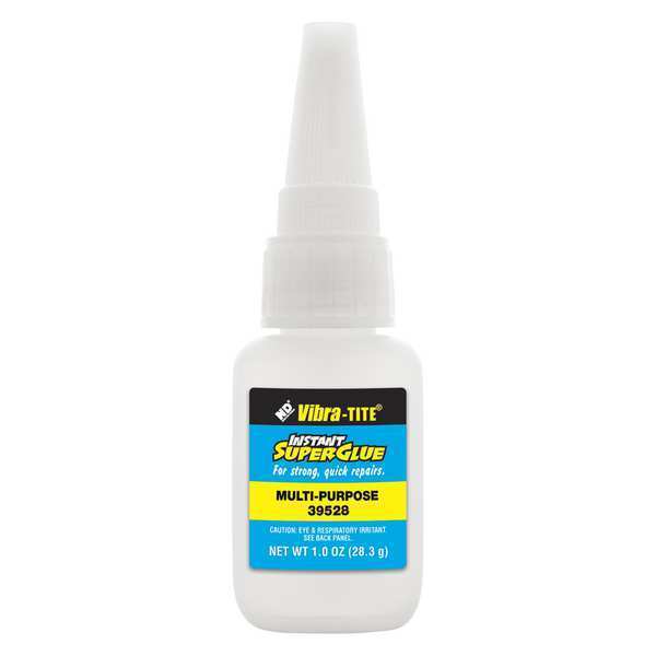 WL01 1PC Vibra-Tite Instant Adhesive, 395 Series, Clear, 1 oz, Bottle
