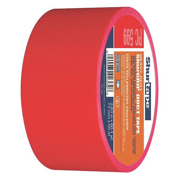WL01 1PC Shurtape Duct Tape, 55m L, 5-15/16 in. D, Red