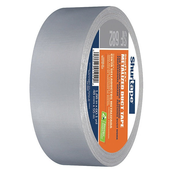 WL01 1PC Shurtape Duct Tape, 55m L, 5-63/64 in. D, Silver