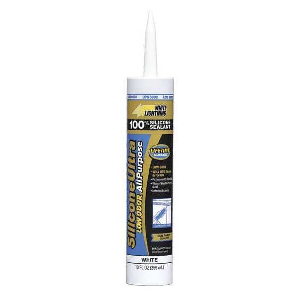 WL01 1PC White Lightning All Purpose Sealant, 10 oz, Cartridge, Clear, Silicone Base