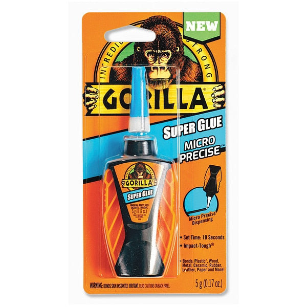 WL01 1PC Gorilla Glue Instant Adhesive, Clear, 0.17 oz, Bottle