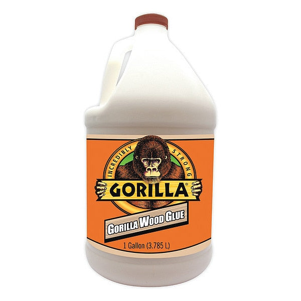 WL01 1PC Gorilla Glue Wood Glue, Wood Glue Series, Tan, 24 hr Full Cure, 1 gal, Jug