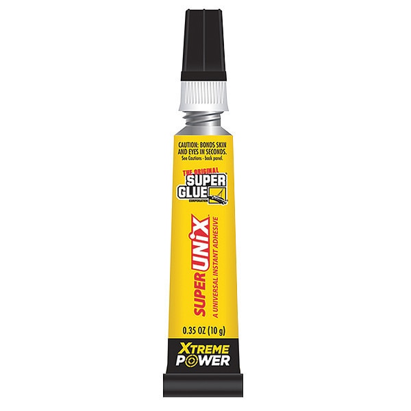 WL01 1PC Super Glue Instant Adhesive, SUPERUNIX Series, Clear, 0.35 oz, Tube