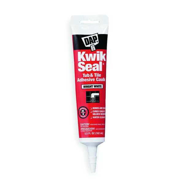 WL01 1PC Dap Kitchen & Bath Caulk, 5.5 oz, Tube, Clear, Latex Polymer Base