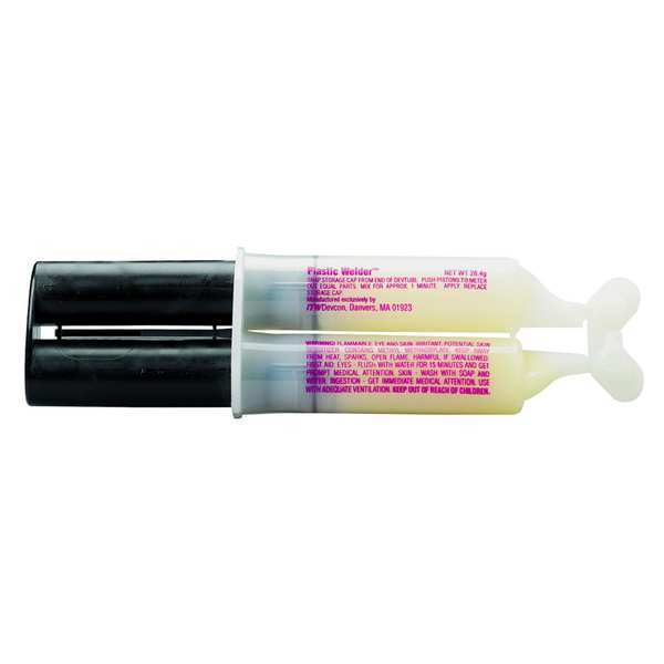 WL01 1PC Devcon Structural Adhesive, 14300 Series, Tan, 1:01 Mix Ratio, 24 hr Functional Cure, Syringe