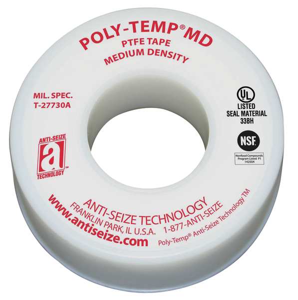 WL01 1PC Anti-Seize Technology Sealant Tape, 1/4 In. W, 520 In. L