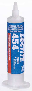 WL01 1PC Loctite Instant Adhesive, 454 Series, Clear, 0.35 oz, Syringe