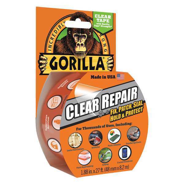 WL01 1PC Gorilla Glue Gorilla? Repair, 7 Mil, 2\" x 27', Clear, 1/Case