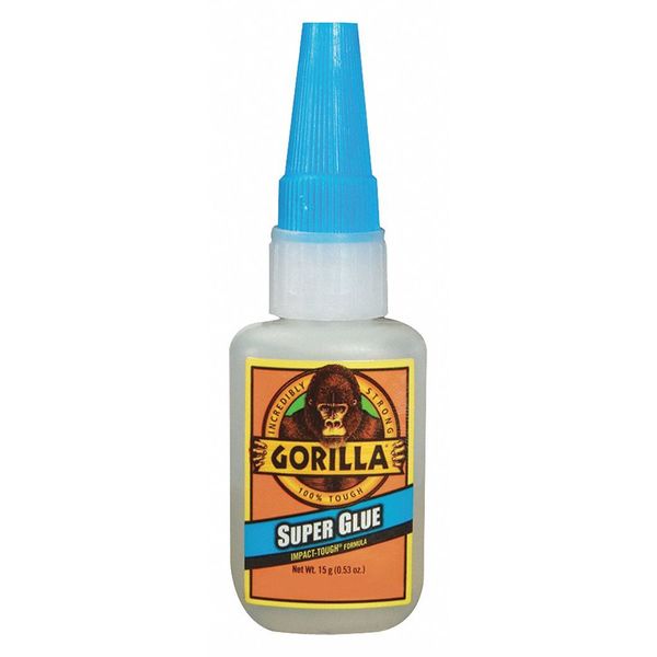 WL01 1PC Gorilla Glue Gorilla? Super Glue, .5 oz., Translucent, 4/Case