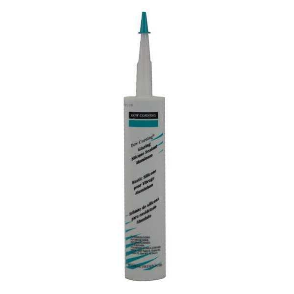 WL01 1PC Dow Corning Glazing Sealant, 10.3 oz, Cartridge, Aluminum Gray, RTV Silicone Base