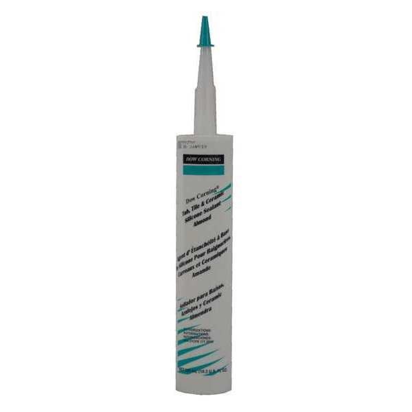 WL01 1PC Dow Corning Tub, Tile & Ceramic Sealant, 10.3 oz, Cartridge, Almond, Silicone Elastomer Base