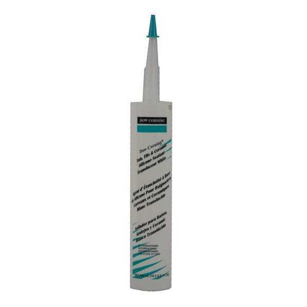 WL01 1PC Dow Corning Tub, Tile & Ceramic Sealant, 10.3 oz, Cartridge, Transparent White, Silicone Base