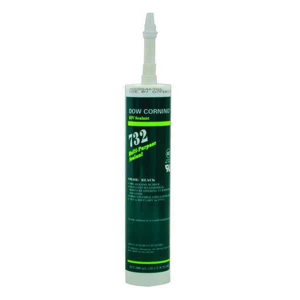 WL01 1PC Dow Corning Multi-Purpose Sealant, 10.1 oz, Cartridge, Black, Silicone Elastomer Base