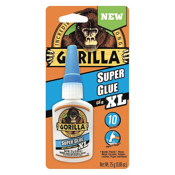 WL01 1PC Gorilla Glue Instant Adhesive, Super Glue Series, Clear, 0.88 oz, Bottle
