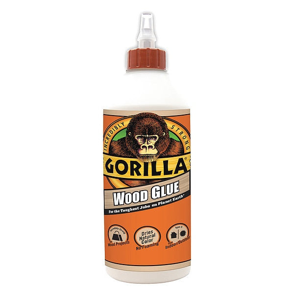 WL01 1PC Gorilla Glue Wood Glue, Wood Glue Series, Tan, 24 hr Full Cure, 36 oz, Bottle
