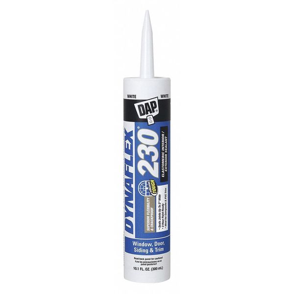 WL01 1PC Dap Indoor & Outdoor Sealant, 10.1 oz, Cartridge, White, Acrylic Polymer Base