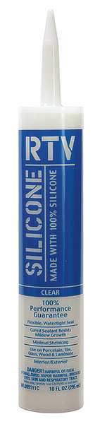 WL01 1PC White Lightning Silicone Sealant, 10 oz, Tube, Clear