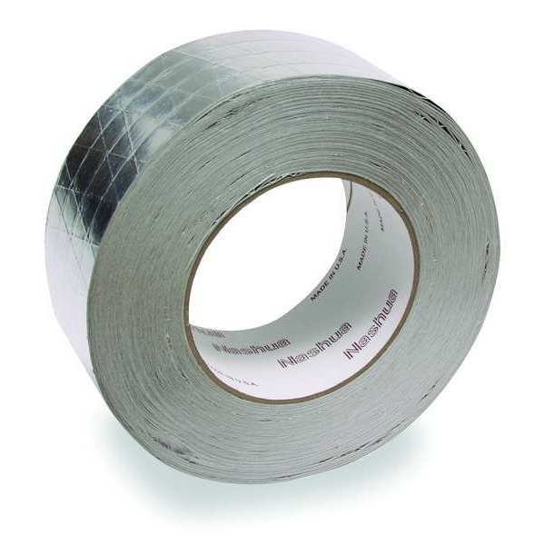WL01 1PC Nashua Foil Tape, 2 13/16 in W x 50 1/4 yd L, 8 mil Thick, Silver, FSK, 1 Pk