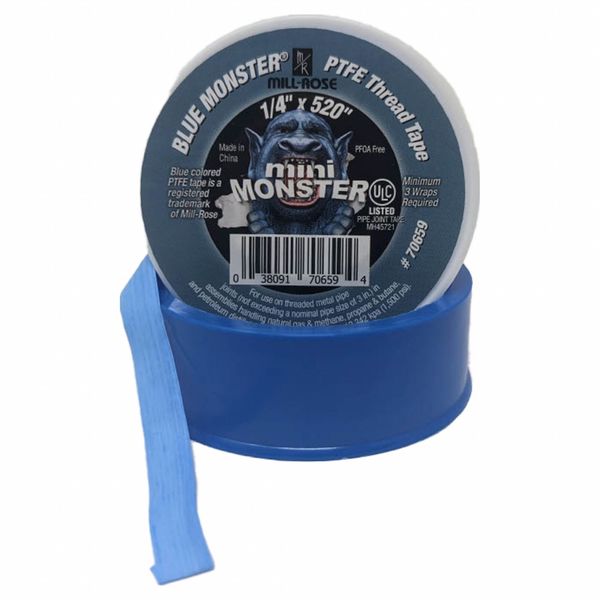 WL01 1PC Blue Monster Blue Monster PTFE Thread Seal Tape, 1/4\"W