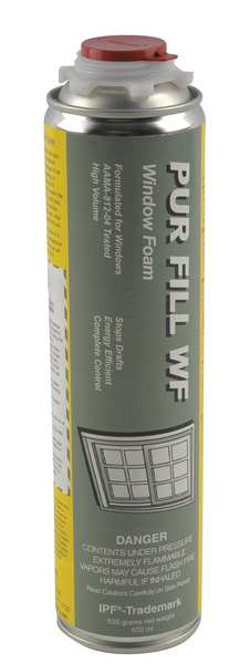 WL01 1PC Todol Window & Door Spray Foam Sealant, 22.4 oz, Aerosol Can, Yellow, 1 Component