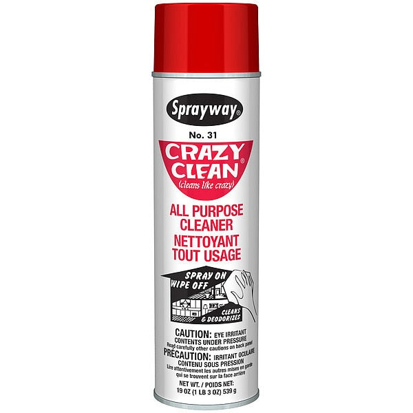 WL01 All Purpose Cleaner, Crazy Clean, Multi-Surface Interior Vehicle Cleaner, Aerosol Can, 20 oz,