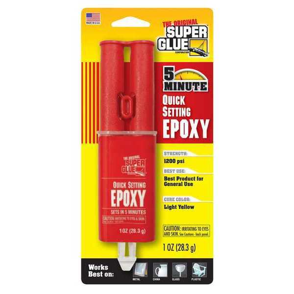 WL01 1PC Super Glue Epoxy Adhesive, Yellow, 1:01 Mix Ratio, 24 hr Functional Cure, Syringe