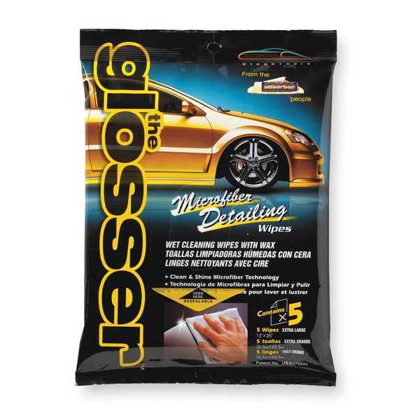 WL01 Detailing Wipes, White, PK5