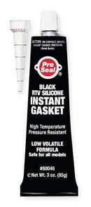 WL01 1PC Pro Seal Oil-Resistant RTV Silicone Sealant, 3 oz, Black, Temp Range -75 to 500 Degrees F