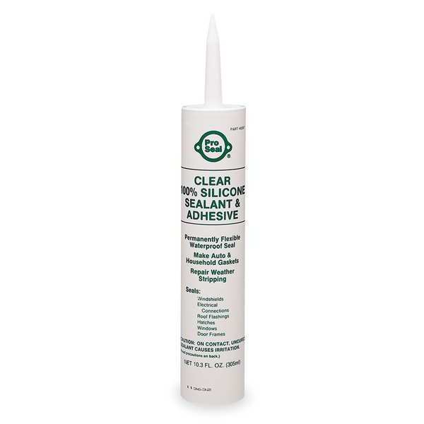 WL01 1PC Pro Seal Waterproof RTV Silicone Sealant, 11.1 oz, Clear, Temp Range -75 to 500 Degrees F