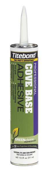 WL01 1PC Titebond Construction Adhesive, Cove Base Plus Series, Beige, 10.5 oz, Cartridge