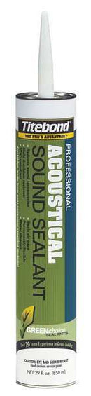 WL01 1PC Titebond Acoustical Smoke & Sound Caulk, 28 oz, Cartridge, White, Acrylic Base