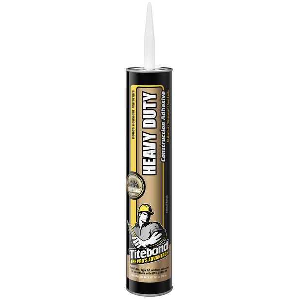 WL01 1PC Titebond Construction Adhesive, Solvent-Based Heavy Duty Series, Light Tan, 28 oz, Cartridge