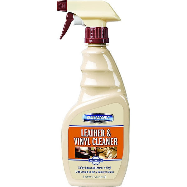WL01 Blue Magic Leather/Vinyl Cleaner, 16 Oz, Spray Bottle
