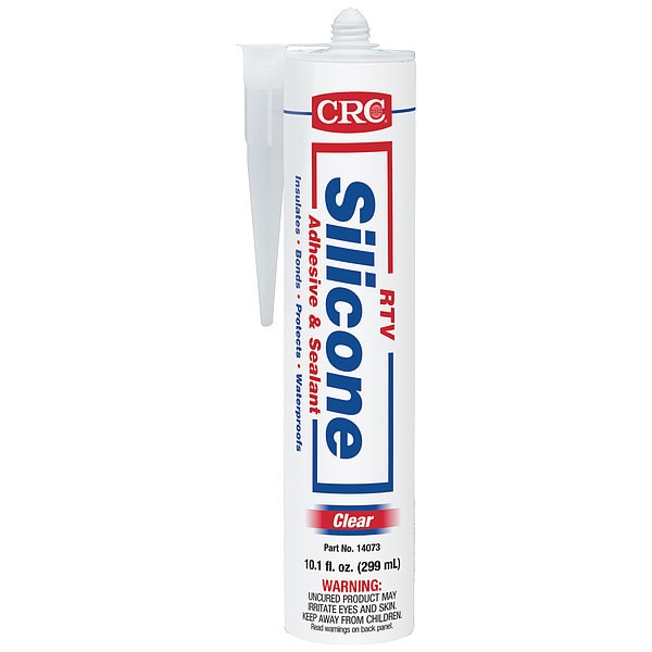 WL01 1PC Crc General Purpose RTV Silicone Sealant, 10.1 oz, Clear, Temp Range -70 to 400 Degrees F