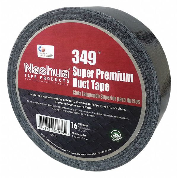 WL01 1PC Nashua Duct Tape, 48mm x 36m, 16 mil, Black