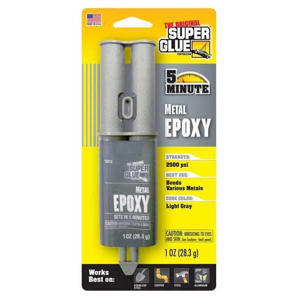 WL01 1PC Super Glue Epoxy Adhesive, Gray, 1:01 Mix Ratio, 24 hr Functional Cure, Syringe