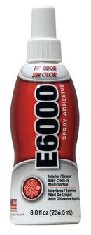 WL01 1PC Eclectic Products Spray Adhesive, E6000 Series, Translucent White, 8 oz, Bottle