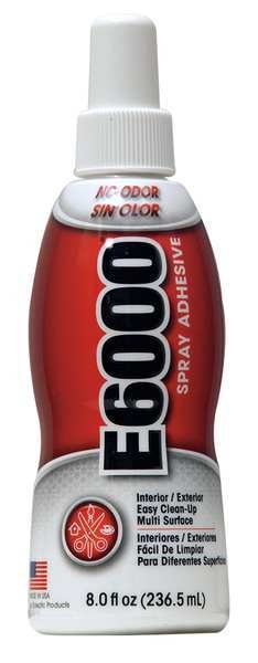 WL01 1PC Eclectic Products Spray Adhesive, E6000 Series, Translucent White, 8 oz, Bottle