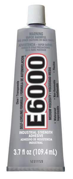 WL01 1PC Eclectic Products Adhesive, E6000 Series, Clear, 3.7 oz, Tube