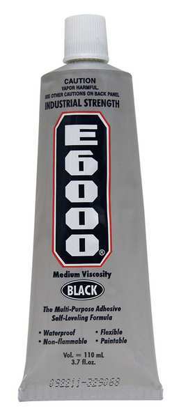WL01 1PC Eclectic Products Adhesive, E6000 Series, Black, 3.7 oz, Tube