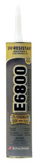 WL01 1PC Eclectic Products Adhesive, E6800 Series, Clear, 10.2 oz, Cartridge