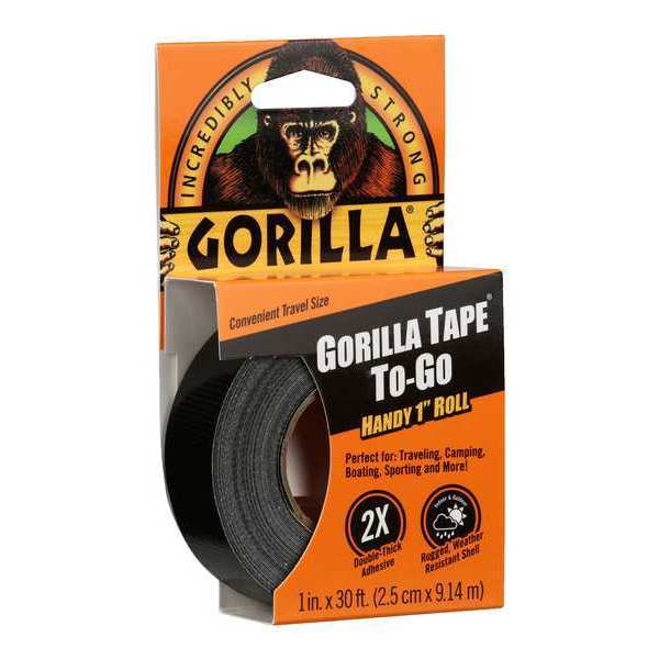 WL01 1PC Gorilla Glue Duct Tape, 1 In x 30 ft, 17 mil, Black