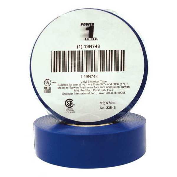 WL01 1PC Zoro Select Electrical Tape, 7 mil, 3/4\" x 60 ft., Blue