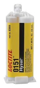 WL01 1PC Loctite Epoxy Adhesive, 151 Series, Clear, 2.7:1 Mix Ratio, 3 hr Functional Cure, Dual-Cartridge