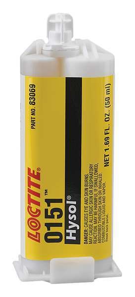 WL01 1PC Loctite Epoxy Adhesive, 151 Series, Clear, 2.7:1 Mix Ratio, 3 hr Functional Cure, Dual-Cartridge